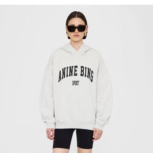 Anine Bing Sport Harvey Heather Gray Hoodie